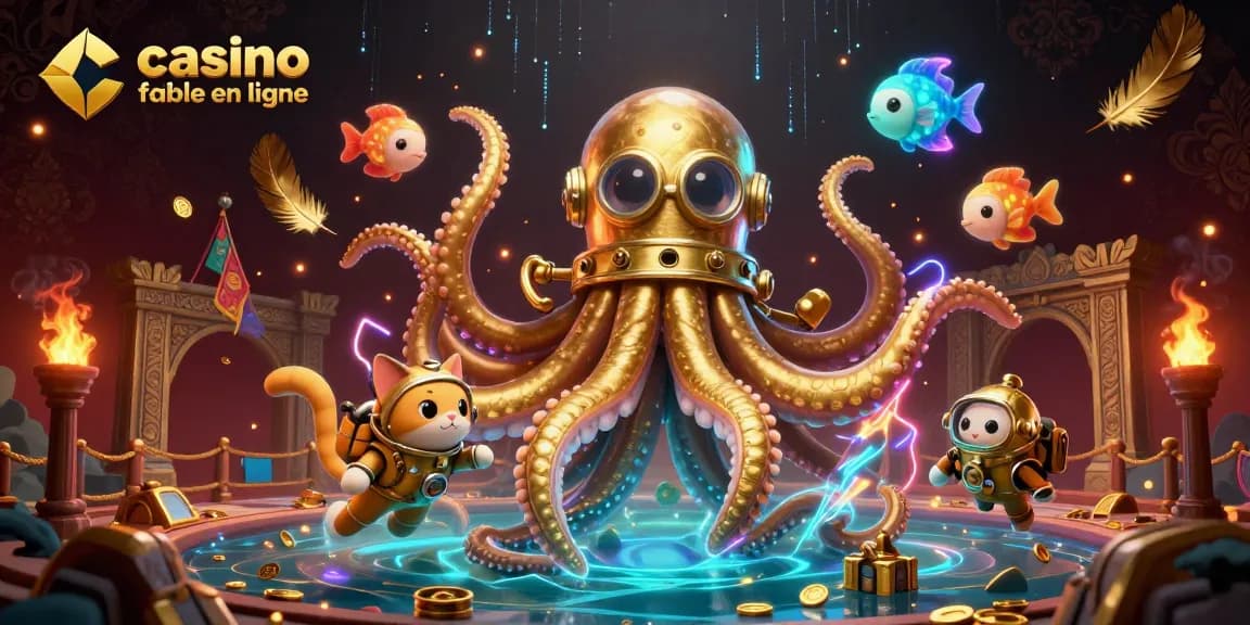 Découvrez un kraken éblouissant et un chat plongeur dans l'univers des jeux de casino fiables en ligne.