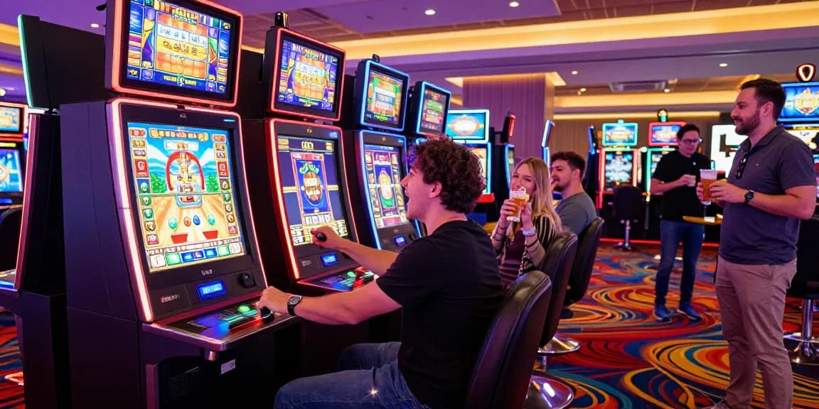 Interactive gaming experience at slot77 resmi with friends in lively casino