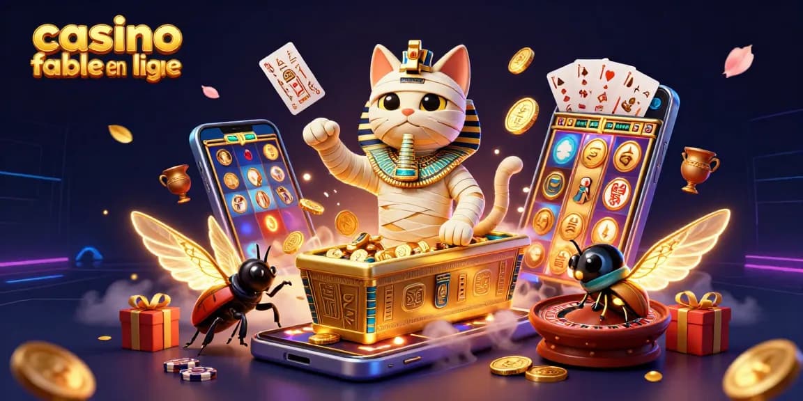 Découvrez le casino fiable en ligne grâce à une illustration captivante d'une scène de jeux.