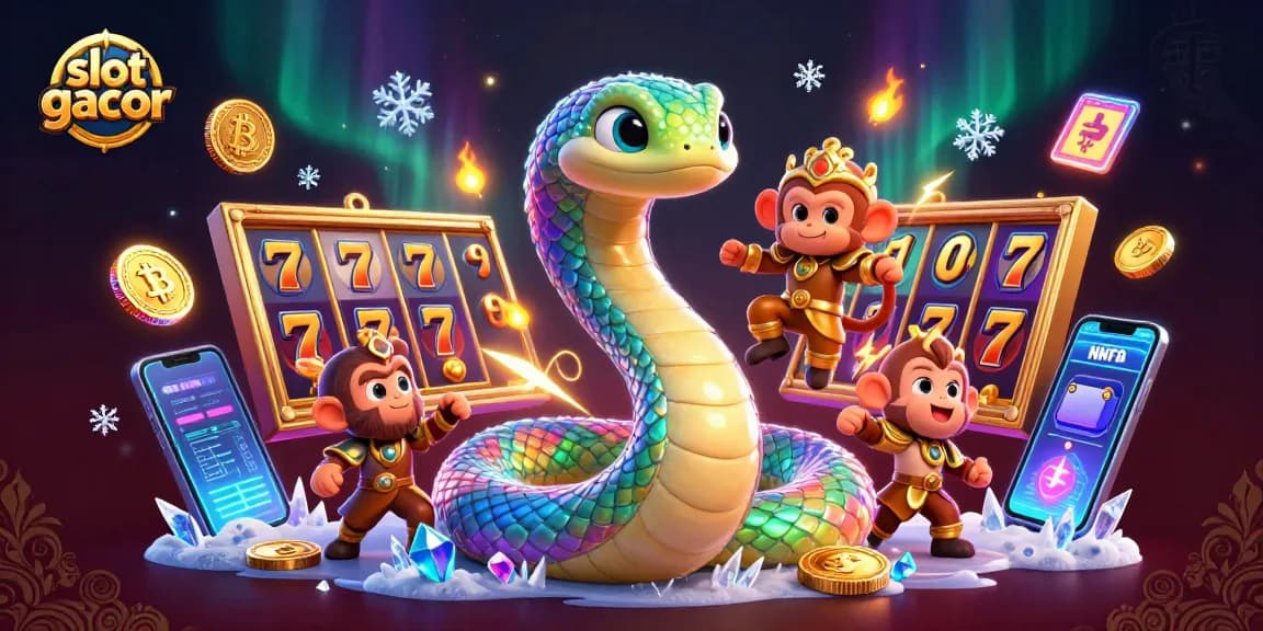 Experience thrilling gameplay with slot gacor in a vibrant, detailed 3D scene showcasing colorful characters and casino elements.