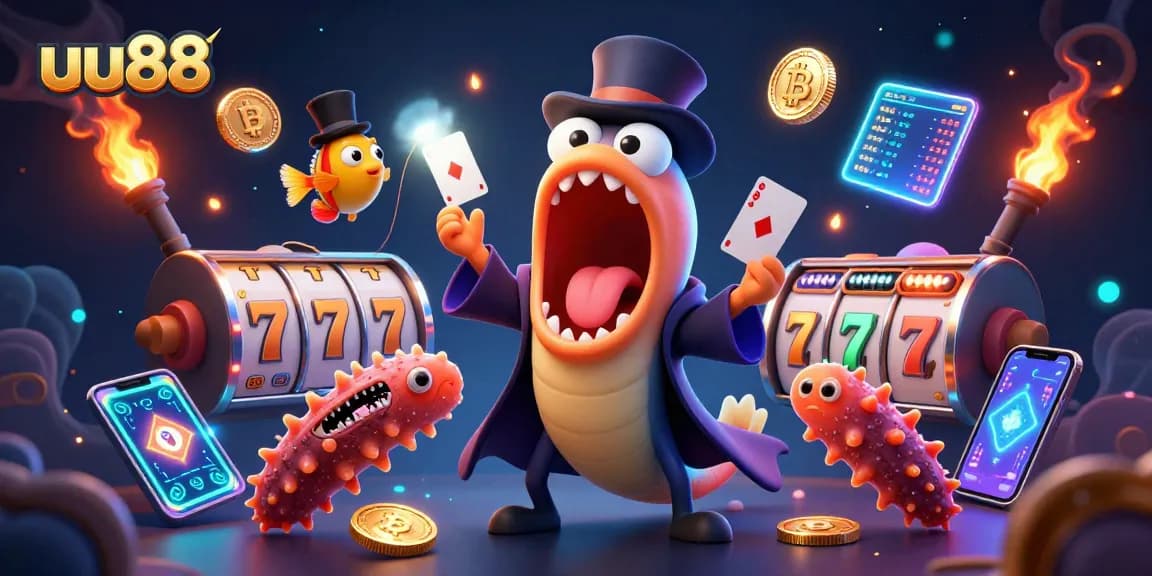 Experience excitement with uu88, showcasing thrilling slot games amid stunning 3D underwater characters.