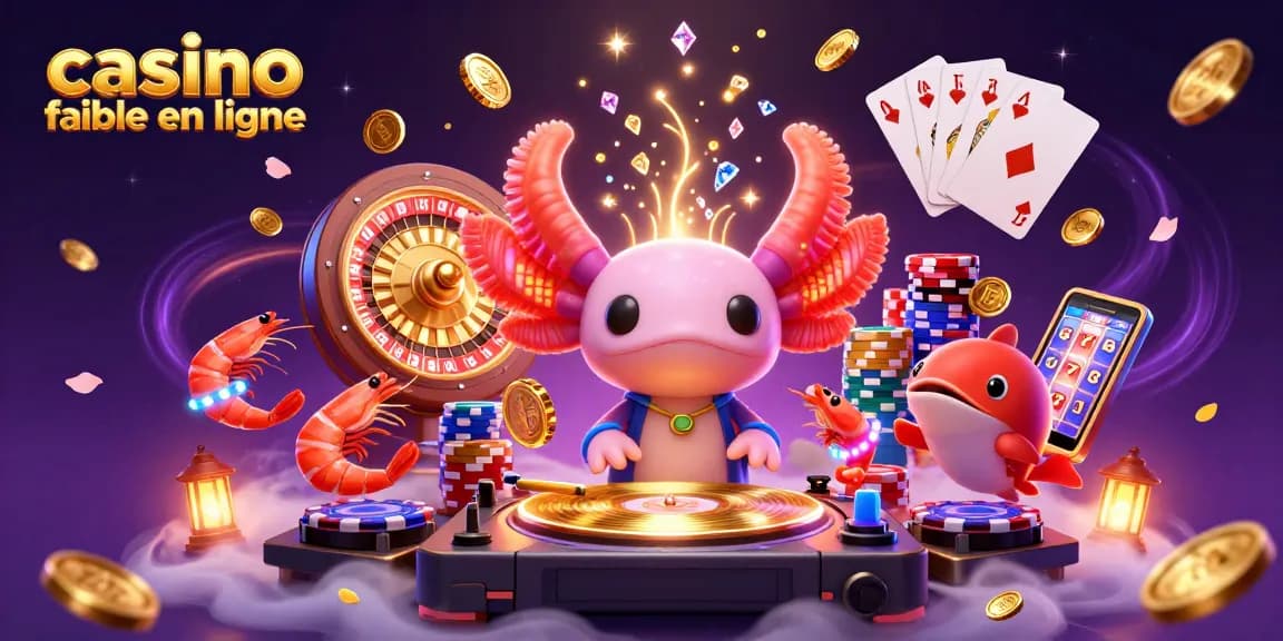 Jouez sur un casino fiable en ligne avec un DJ axolotl et des éléments de jeu captivants.