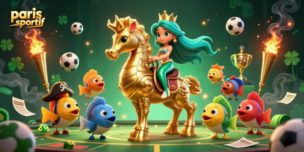 Pariez sur les résultats avec l'illustration 3D animée paris sportif et ses éléments de casino riches.