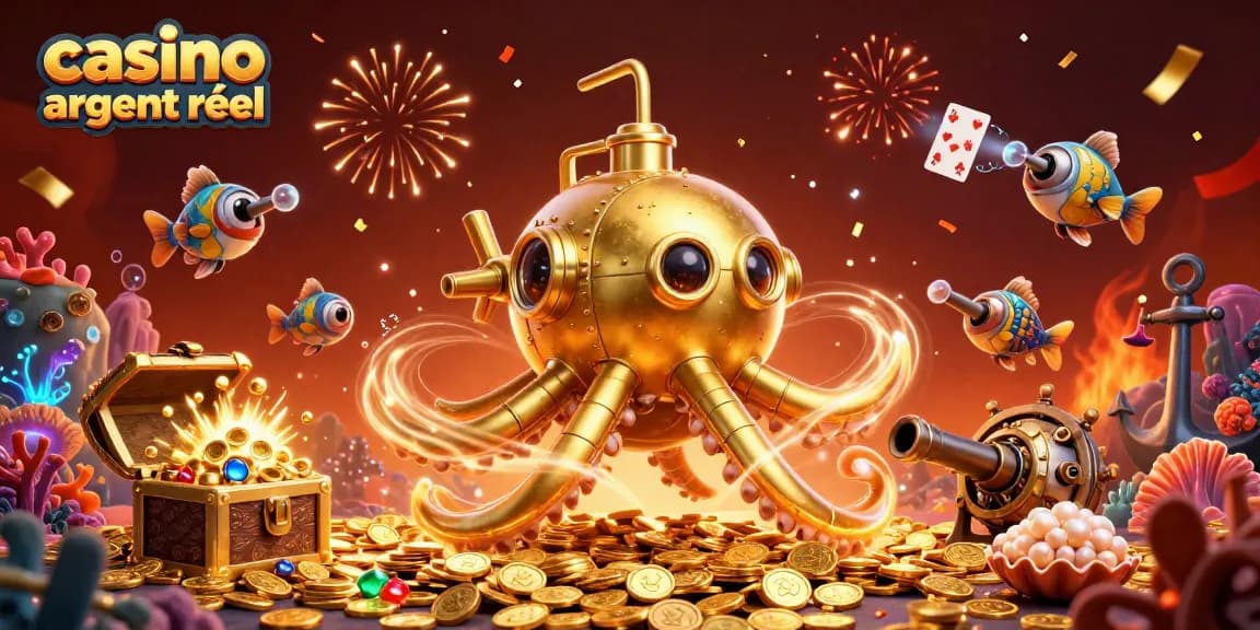 Venez jouer sur un casino en ligne argent réel avec des poissons mécaniques et un kraken légendaire !