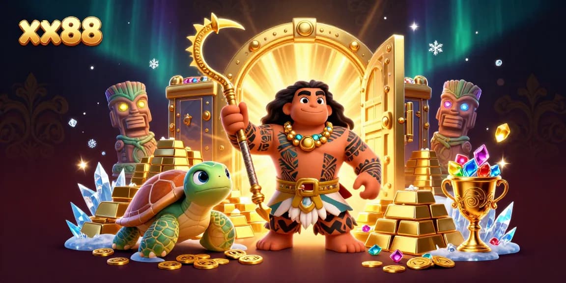 Play at xx88's vibrant casino, where excitement and treasures await amidst stunning visuals.