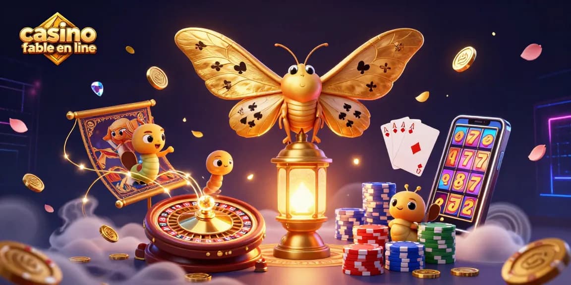 Plongez dans l'univers du casino fiable en ligne avec une illustration captivante de jeux et de gains.
