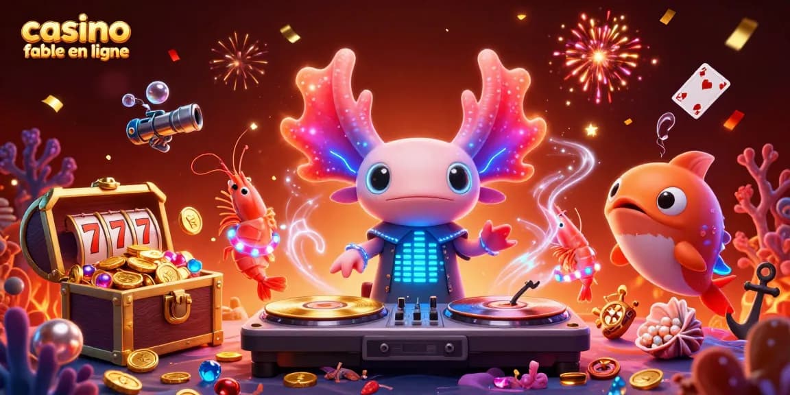Découvrez un univers de jeux avec un DJ axolotl dans un casino fiable en ligne animé.