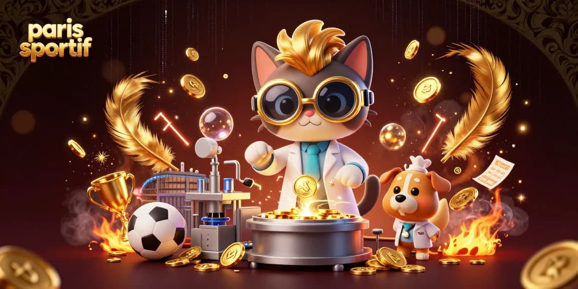 Plongez dans l'univers des paris sportifs avec une scène 3D animée.