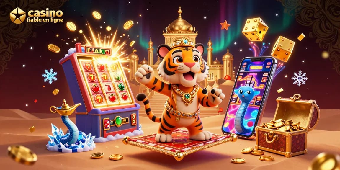 Profitez de jeux passionnants sur un casino fiable en ligne avec un tigre sultan et un jackpot d'or.
