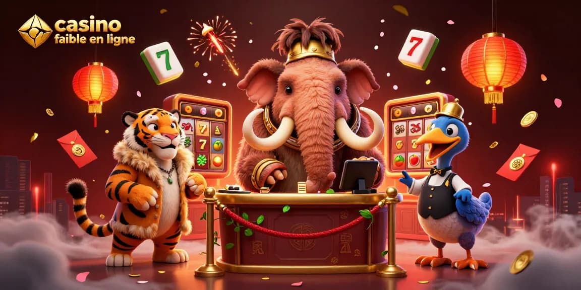 Venez tenter votre chance dans un casino fiable en ligne avec des personnages 3D stylisés.
