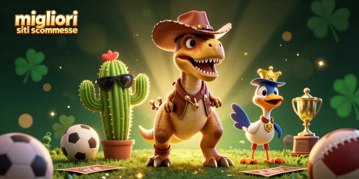 Scopri i migliori siti scommesse e le quotazioni competitive con protagonisti un dinosauro cowboy, un cactus e un uccello sceriffo.