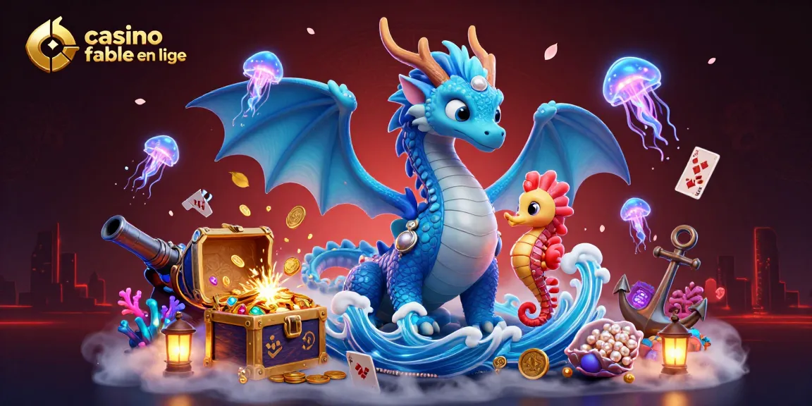 Jouez avec les dragons aquatiques dans un casino fiable en ligne, entouré de trésors éclatants.
