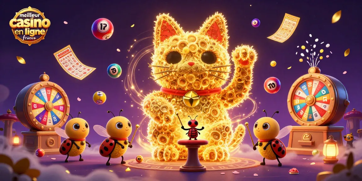 Visitez le meilleur casino en ligne France avec un chat porte-bonheur animé et des jeux dynamiques.