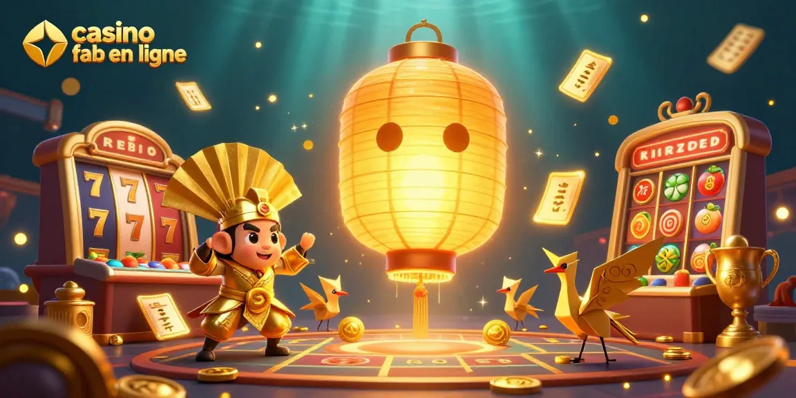 Découvrez l'univers d'un casino fiable en ligne avec une illustration 3D colorée, dynamique et festive.