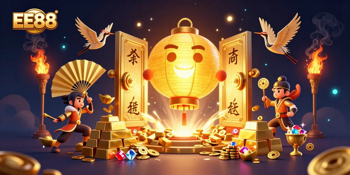 Experience the enchanting EE88 casino ambiance filled with golden treasures and lucky symbols.