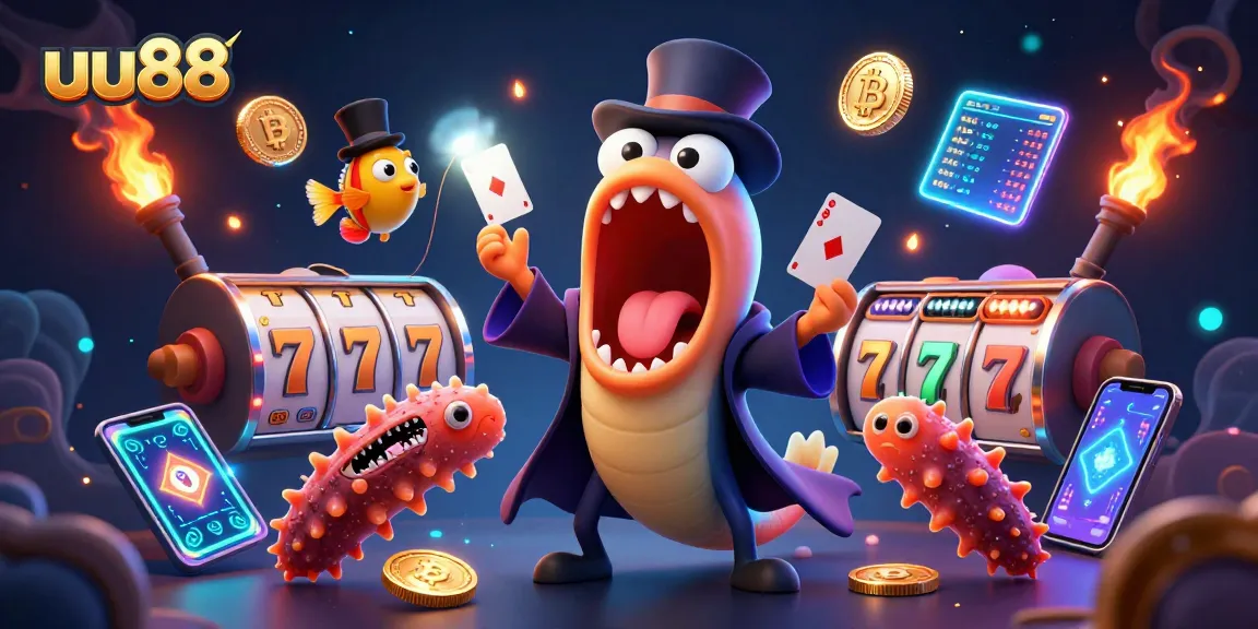 Experience excitement with uu88, showcasing thrilling slot games amid stunning 3D underwater characters.