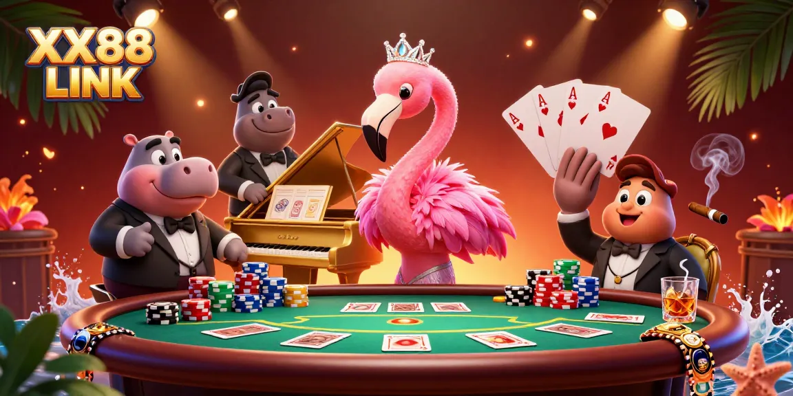 Experience thrilling gaming excitement with XX88 LINK, showcasing a vibrant casino scene.