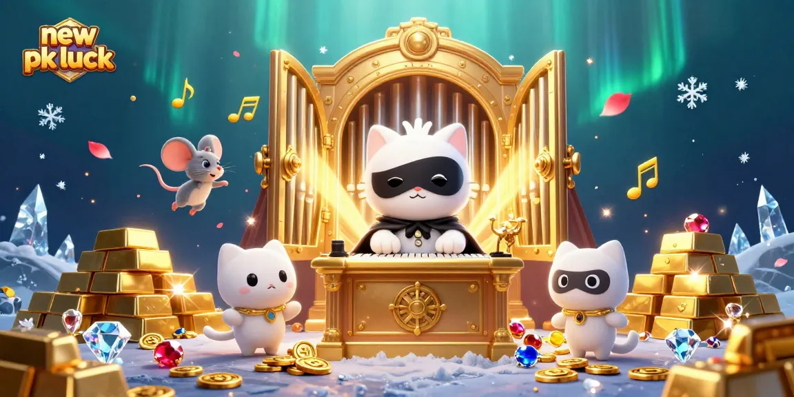 Experience thrilling wins at new pk luck with a vibrant casino scene filled with treasures.