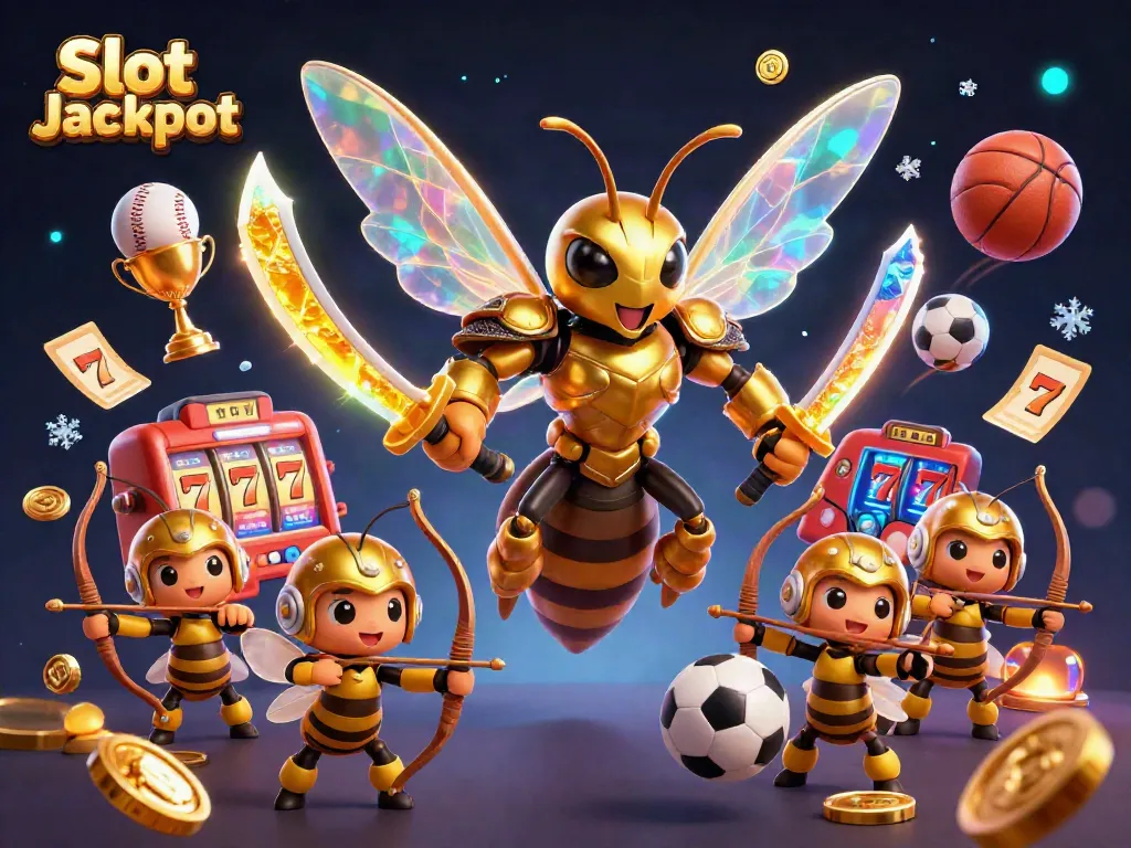 Experience the thrill of Slot Jackpot with vibrant 3D characters and dynamic casino elements.