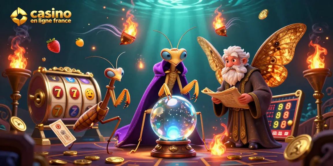 Célébrez le jeu avec le casino en ligne France au cœur d'une illustration dynamique de casino.