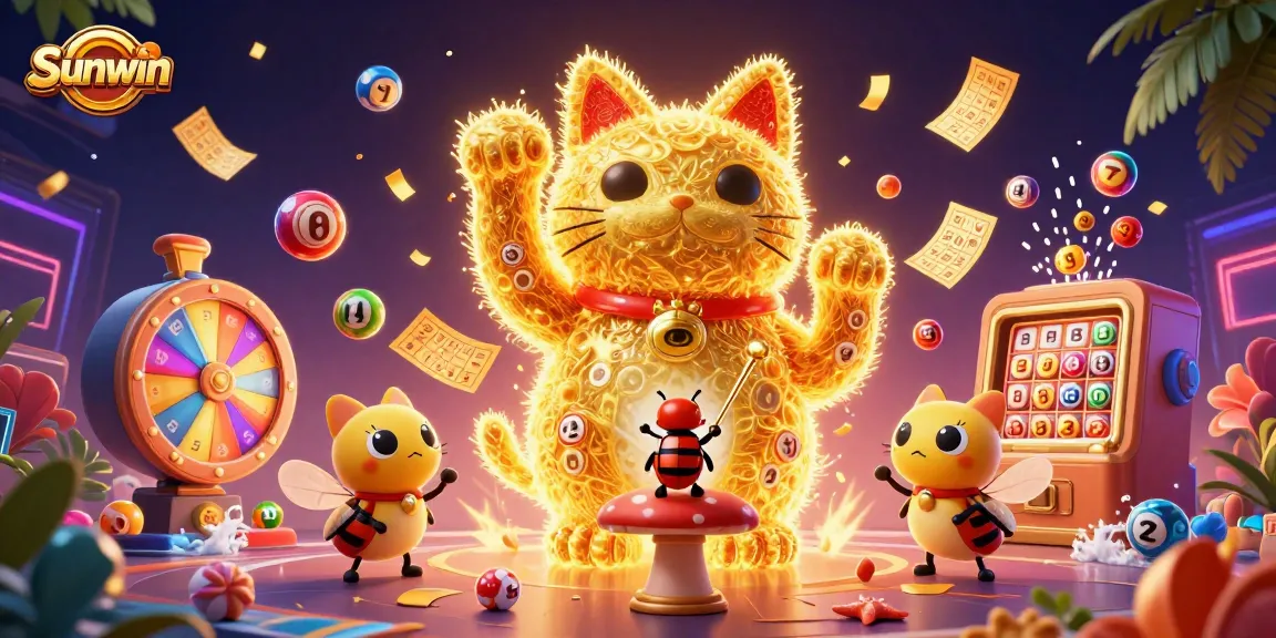 Join the fun with Sunwin as golden fireflies celebrate casino wins with vibrant games.