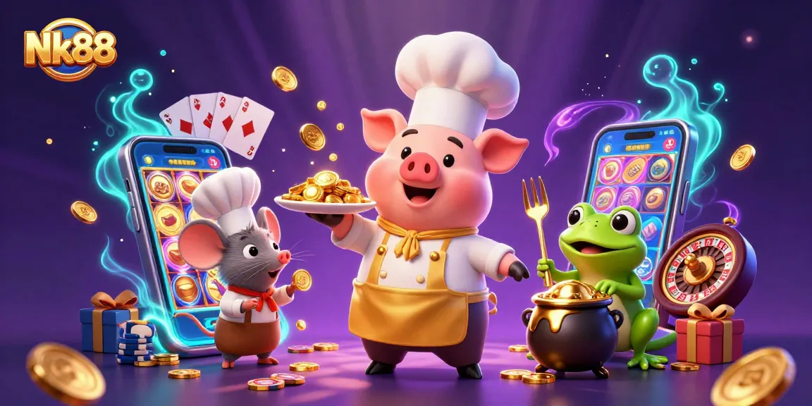 Win big with Nk88 casino games featuring vibrant slot machines and gourmet gold!