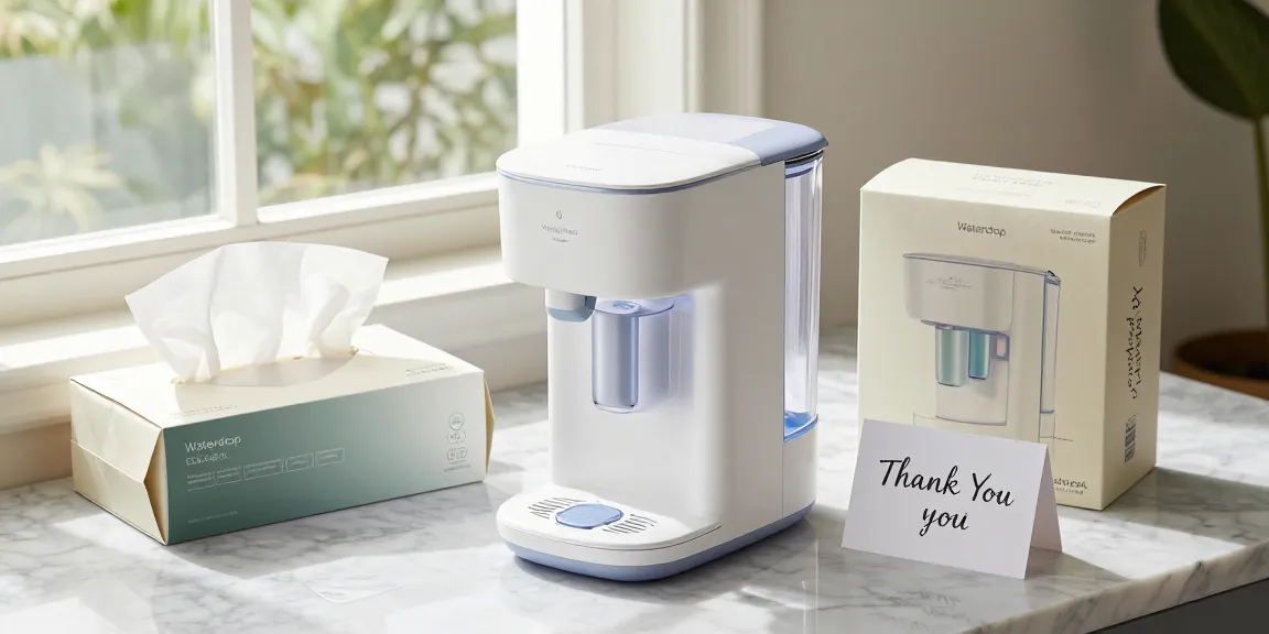 Waterdrop ED04B-L Mega Electric Water Filter Dispenser showcased in a product review setting for e-commerce buyers seeking the best deals on hydration solutions.