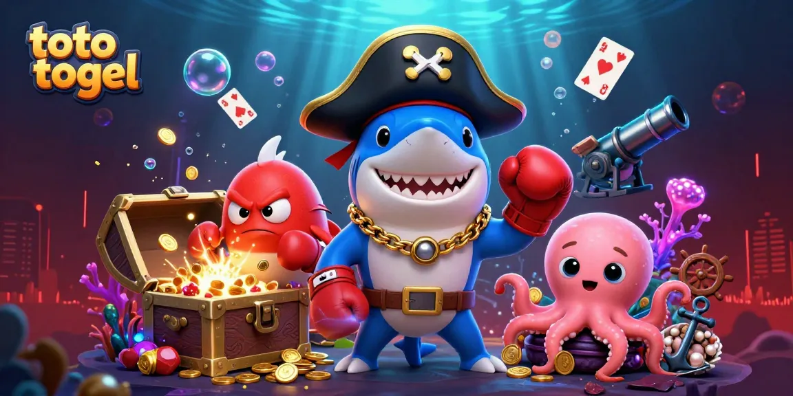 Engage with the thrill of toto togel through playful 3D aquarium characters showcasing winning moments.