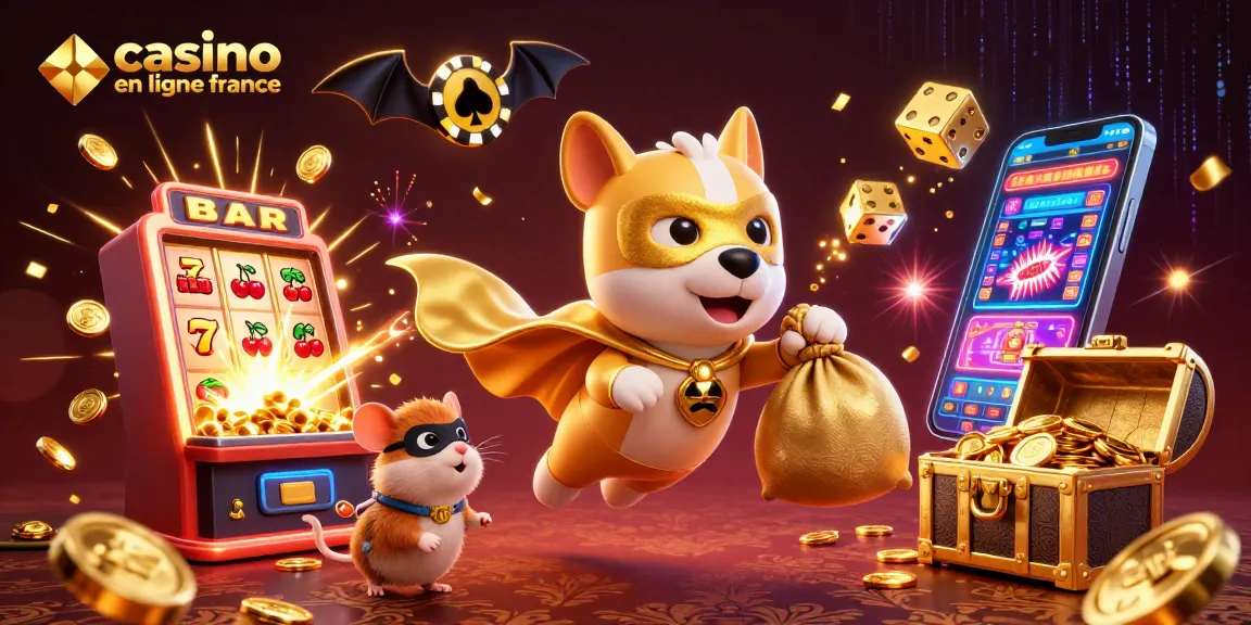 Venez découvrir les meilleurs jeux sur le casino en ligne France, où le chien super héros récolte des pièces d'or.