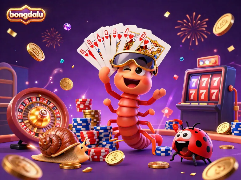 Experience thrilling gameplay with bongdalu, where a whimsical 3D dealer and high-rolling characters create a vibrant gambling scene.