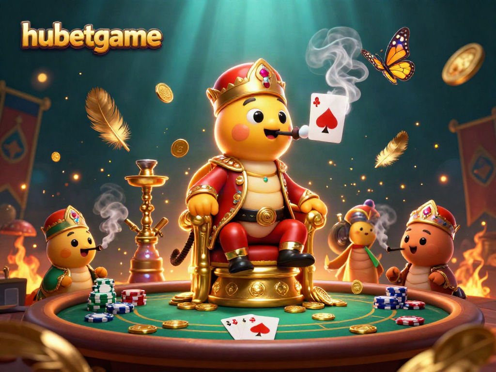 Experience winning strategies at hubetgame with a vibrant poker-themed illustration.