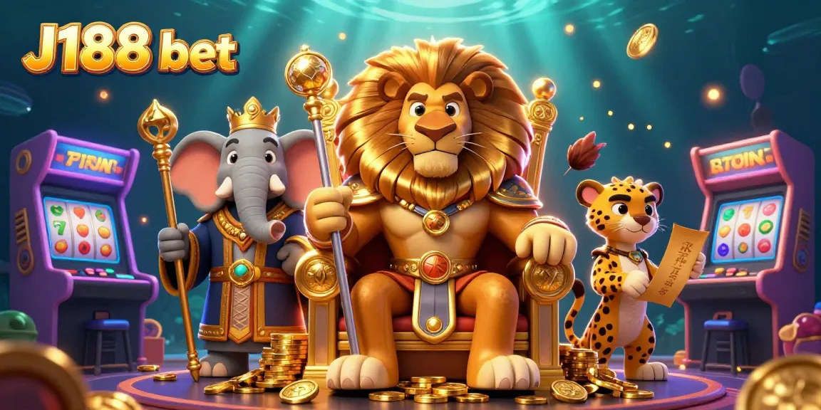 Engage with exciting J188 bet opportunities in this vibrant casino-themed 3D illustration.