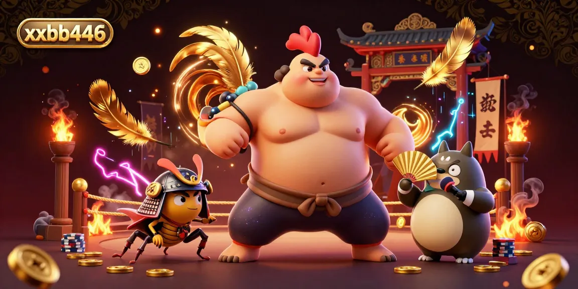 Join the exciting world of xxbb446 with intense gameplay illustrated through vibrant characters and casino elements.
