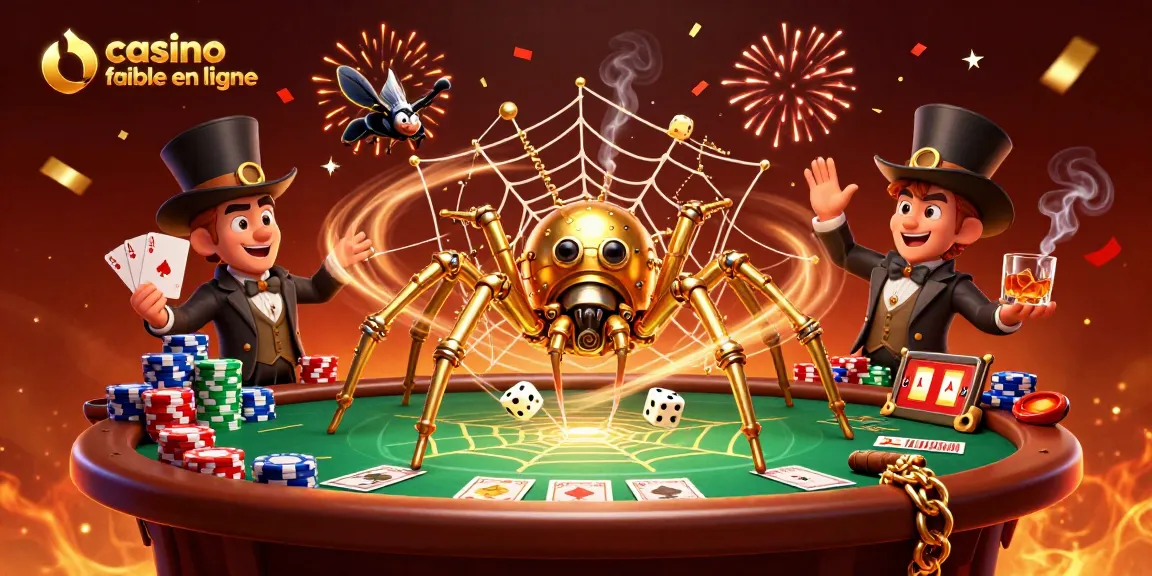 Plongez dans l'univers des jeux de casino fiable en ligne avec une araignée dorée steampunk et un gentleman piégé.