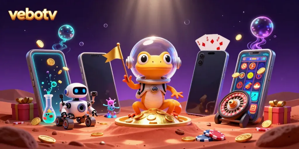 Watch exciting matches and explore top games on vebotv's golden casino adventure.