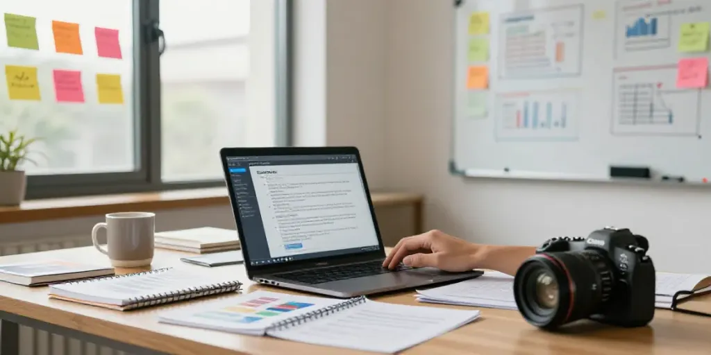 How to write product listing copy with AI in a professional workspace.