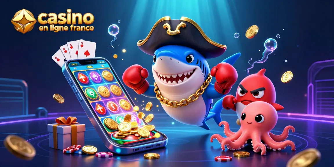 Jouez à des jeux captivants dans un casino en ligne France avec notre illustration de casino 3D à thème.