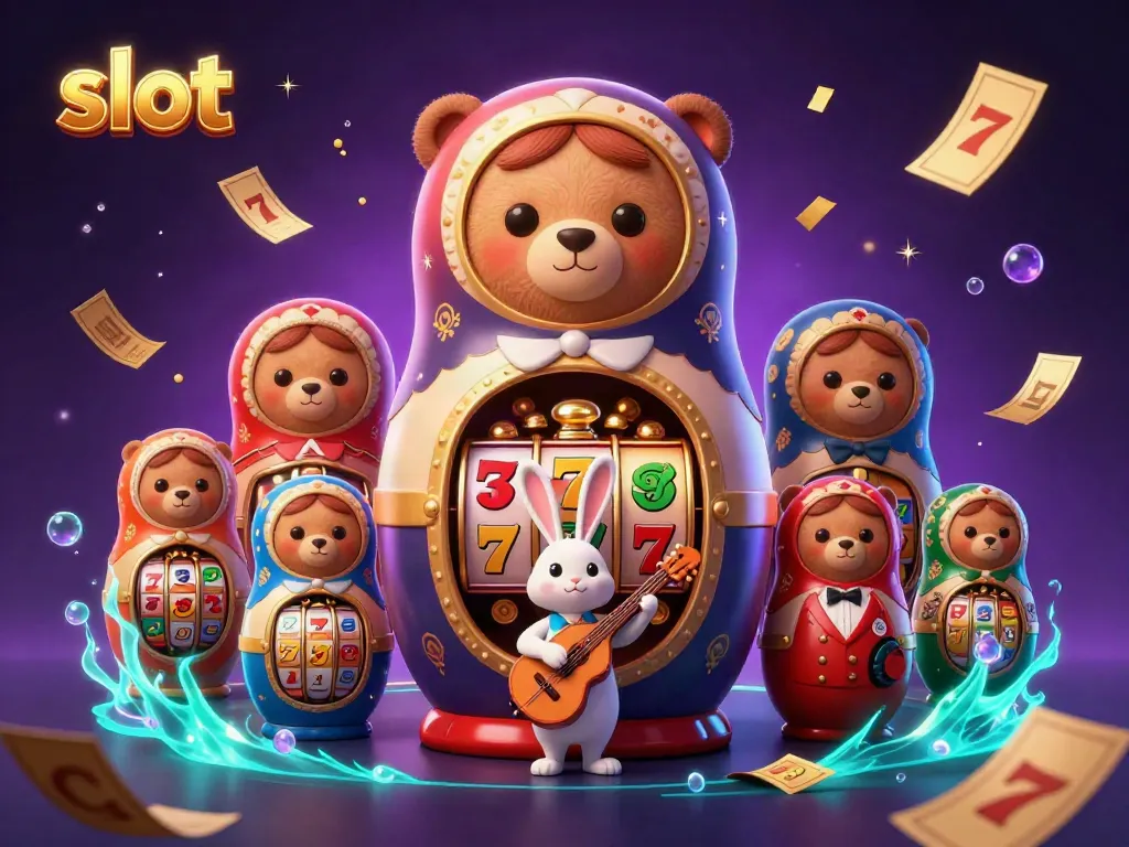 Experience the excitement of slot gaming with vibrant characters and casino elements in motion.