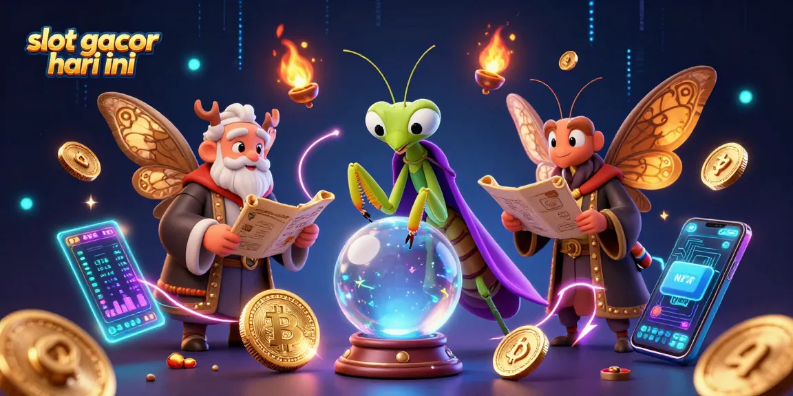 Experience winning spins with slot gacor hari ini featuring vibrant slot reels and mystical characters.