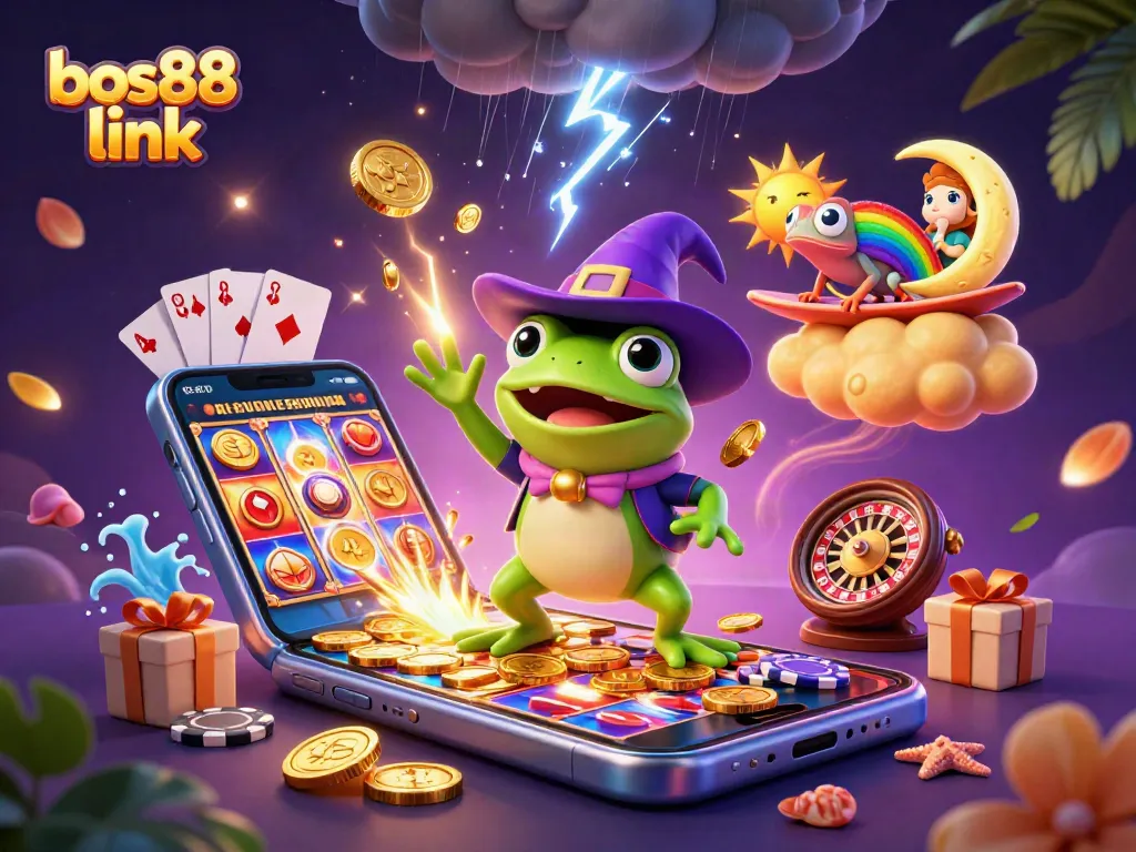 Permainan slot menyenangkan di bos88 link dengan koin emas berlimpah dan efek kilat.