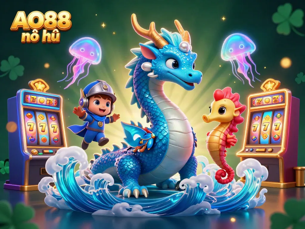 Create thrilling opportunities with AO88 nổ hũ, featuring vibrant slot designs and playful ocean characters.