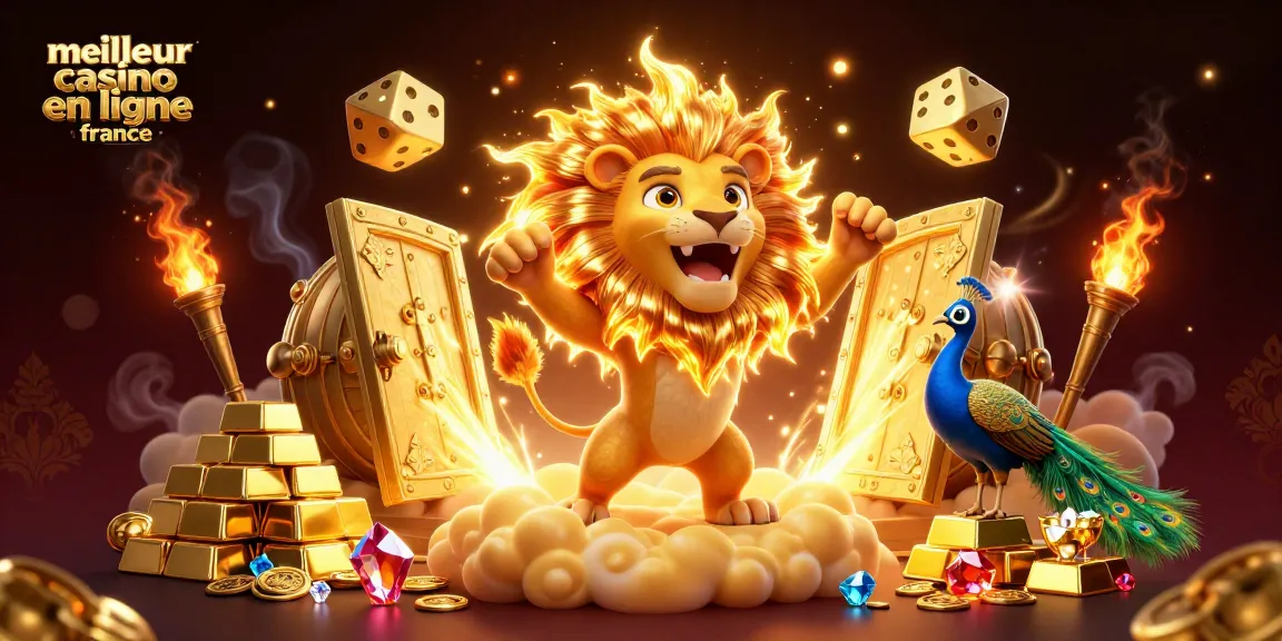 Jouez au meilleur casino en ligne France avec une illustration 3D riche en trésors et en énergie.