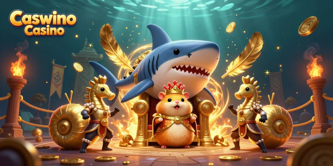 Experience thrilling games at Caswino Casino with the golden hamster king and vibrant casino action.