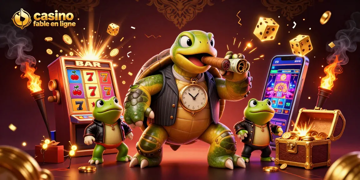 Profitez de l'expérience d'un casino fiable en ligne avec une tortue massive et des éléments de jeu captivants.