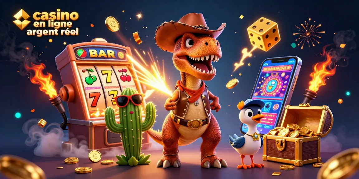 Gagnez à casino en ligne argent réel avec un T-Rex et des machines à sous explosant de gains.
