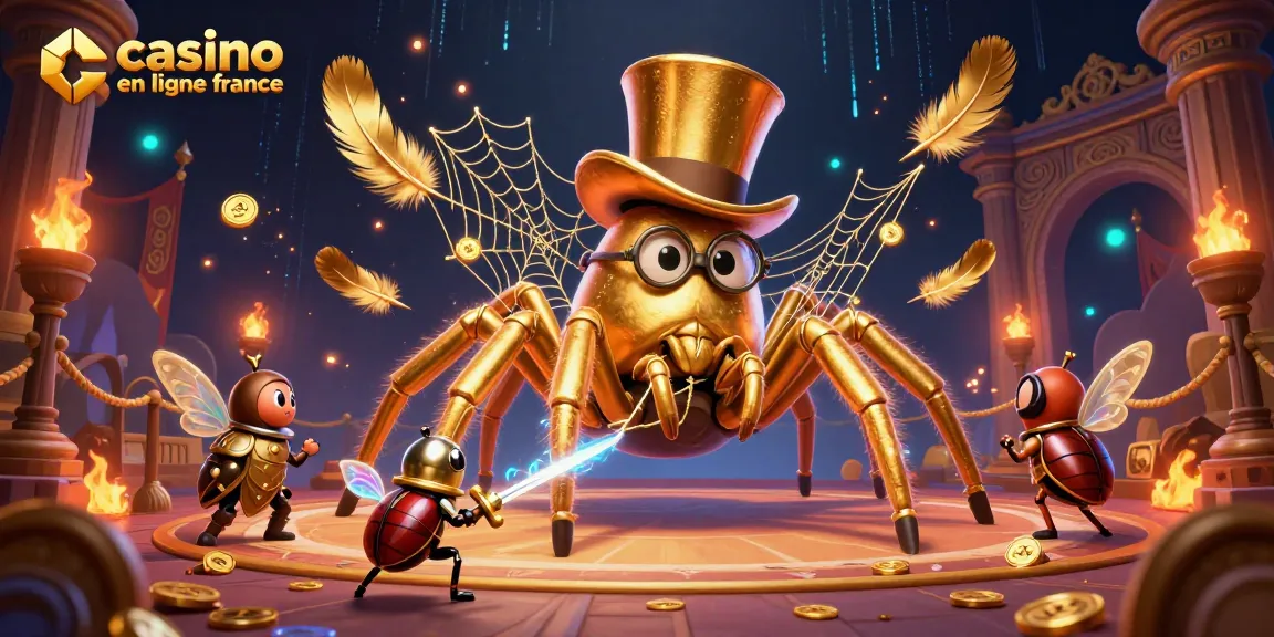 Visualisez l'univers captivant de casino en ligne France avec cette scène animée de personnages ludiques et riches en détails.