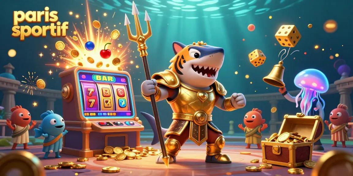 Plongez dans les paris sportif avec un requin tigre et un jackpot spectaculaire, dans une scène riche d'animations marines
