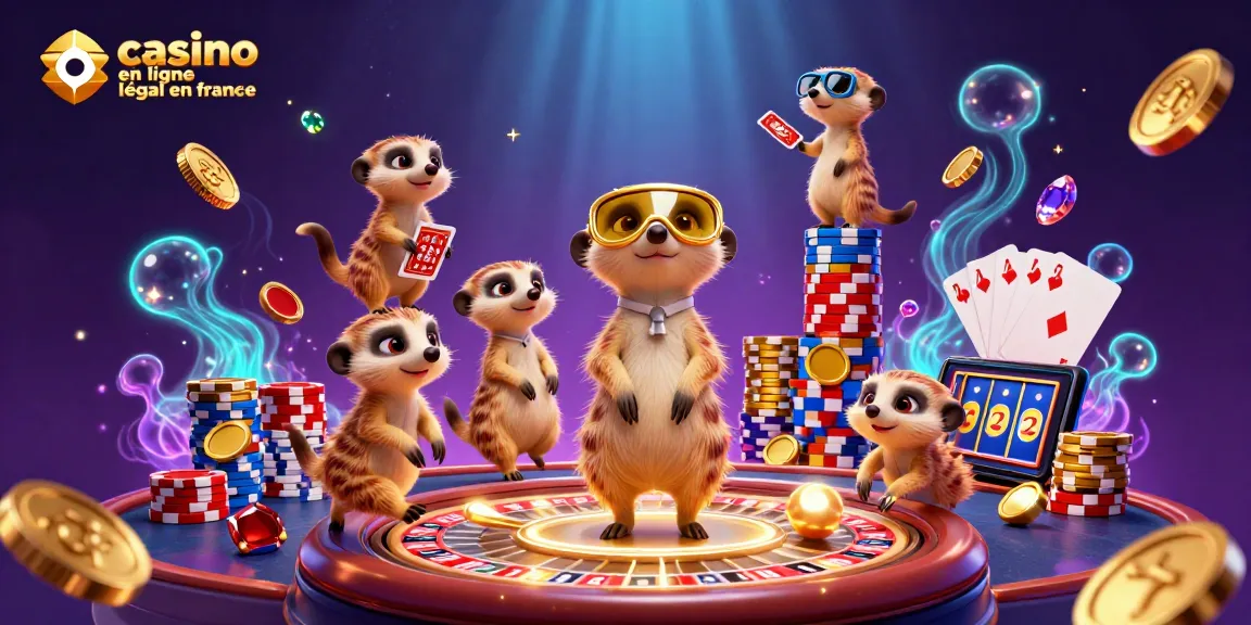 Jouez au casino en ligne légal en France avec des mangoustes dans une scène immersive de casino